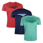 Kit Camiseta Penalty X - 3 Unidades - Masculino VERMELHO/VERDE