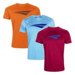 Kit Camiseta Penalty X - 3 Unidades - Masculino LARANJA/VERMELHO