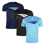 Kit Camiseta Penalty X - 3 Unidades - Masculino AZUL ESC/AZUL