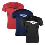 Kit Camiseta Penalty X - 3 Unidades - Masculino AZUL ESC/VERMELHO