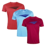 Kit Camiseta Penalty X - 3 Unidades - Masculino VERMELHO/AZUL