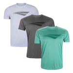 Kit Camiseta Penalty X - 3 Unidades - Masculino CINZA/VERDE