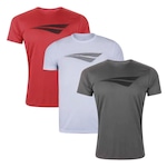 Kit Camiseta Penalty X - 3 Unidades - Masculino VERMELHO/CINZA