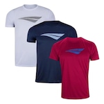 Kit Camiseta Penalty X - 3 Unidades - Masculino BRANCO/VERMELHO