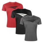 Kit Camiseta Penalty X - 3 Unidades - Masculino VERMELHO/CINZA