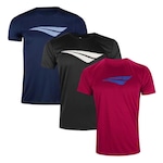 Kit Camiseta Penalty X - 3 Unidades - Masculino AZUL ESC/VERMELHO