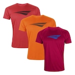 Kit Camiseta Penalty X - 3 Unidades - Masculino VERMELHO/LARANJA