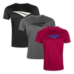 Kit Camiseta Penalty X - 3 Unidades - Masculino PRETO/VERMELHO