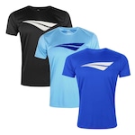 Kit Camiseta Penalty X - 3 Unidades - Masculino AZUL/PRETO