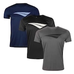 Kit Camiseta Penalty X - 3 Unidades - Masculino AZUL ESC/CINZA