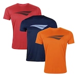 Kit Camiseta Penalty X - 3 Unidades - Masculino LARANJA/VERMELHO