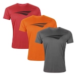 Kit Camiseta Penalty X - 3 Unidades - Masculino LARANJA/CINZA