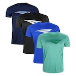 Kit Camisetas Penalty X - 4 Unidades - Masculina AZUL CLA/AZUL ESC