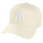 Boné Aba Curva New Era 940 Mlb Ny Yankees - Snapback - Adulto Marrom Claro/Branco