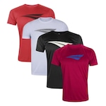 Kit Camisetas Penalty X - 4 Unidades - Masculina BRANCO/VERMELHO