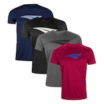 Kit Camisetas Penalty X - 4 Unidades - Masculina VERMELHO/AZUL ESC