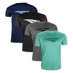 Kit Camisetas Penalty X - 4 Unidades - Masculina VERDE/AZUL ESC