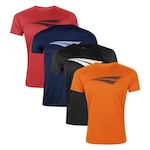 Kit Camisetas Penalty X - 4 Unidades - Masculina VERMELHO/LARANJA