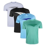 Kit Camisetas Penalty X - 4 Unidades - Masculina PRETO/BRANCO