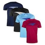 Kit Camisetas Penalty X - 4 Unidades - Masculina AZUL ESC/VERMELHO