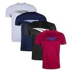 Kit Camisetas Penalty X - 4 Unidades - Masculina BRANCO/VERMELHO