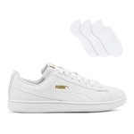 Kit Tênis Puma Up + 3 Pares de Meias - Unissex BRANCO