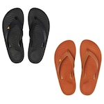 Kit Chinelo Sandália Redley Solar - 2 Pares - Adulto PRETO/MARROM