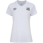 Camisa Feminina Umbro Santos Basic 2023 BRANCO