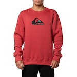 Blusão de Moletom sem Capuz Quiksilver Comp Logo 305G Wt24 - Masculino VERMELHO