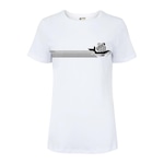 Camiseta Surf Center Santos Baleia - Feminina BRANCO