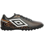 Chuteira Society Umbro  Techno - Adulto PRETO/LARANJA