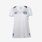 Camisa do Grêmio Oficial 2 2024 Torcedora Umbro - Feminina BRANCO/PRETO