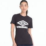 Camiseta Umbro Large Logo Duo - Feminina PRETO