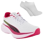 Kit Tênis Puma Scend Pró Engineered + Meia - Feminino BRANCO/ROSA