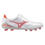 Chuteira de Campo Mizuno Morelia Neo IV Japan - Adulto BRANCO/LARANJA