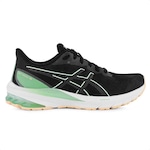 Tênis Asics GT-1000 12 - Feminino PRETO/VERDE