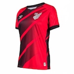 Camisa do Cap Oficial 1 2020 Umbro - Feminina Vermelho/Preto