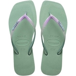 Chinelo Havaianas Slim Square Glitter - Feminino VERDE