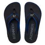 Chinelo Kenner Kivah Cushy - Unissex PRETO/AZUL