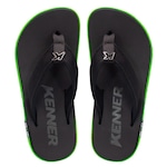 Chinelo Kenner Kivah Cushy - Unissex PRETO/VERDE