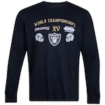 Camiseta New Era Manga Longa Nfl Las Vegas Raiders Core - Masculina PRETO