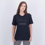 Camiseta Fila Letter Outline - Feminina PRETO