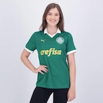 Camisa do Palmeiras I 2024 Puma Patch Libertadores - Feminina VERDE