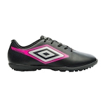 Chuteira Society Umbro Cannon - Adulto PRETO/ROSA