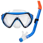 Kit De Mergulho Infantil Máscara E Snorkel Vollo AZUL