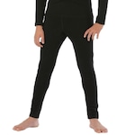 Calça Térmica Roupas Térmicas Infantil Segunda Pele Frio Intenso 250G Legging Unissex Viagem Neve PRETO