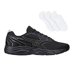 Tênis Mizuno Jet 7 + 3 Pares de Meias - Masculino PRETO