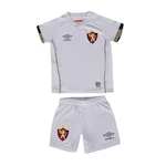 Kit Uniforme de Futebol do Sport Clube Recife Of. 2 2021 Umbro - Infantil BRANCO/PRETO