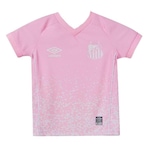 Camisa do Santos Outubro Rosa 2021 Umbro - Infantil ROSA/BRANCO