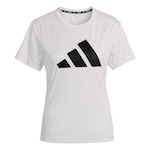 Camiseta adidas Run It - Feminina BRANCO/PRETO